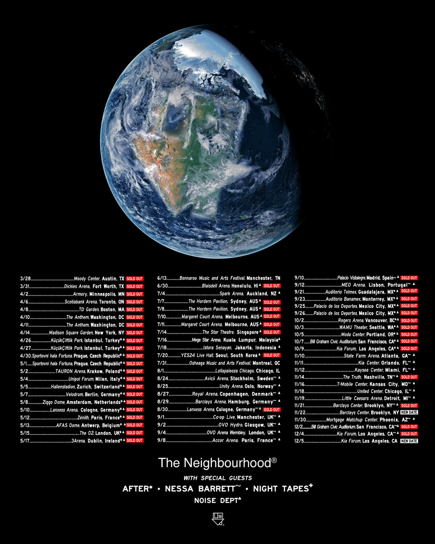 Nessa Barrett The Neighbourhood: THE WOURLD TOUR Poster 2026